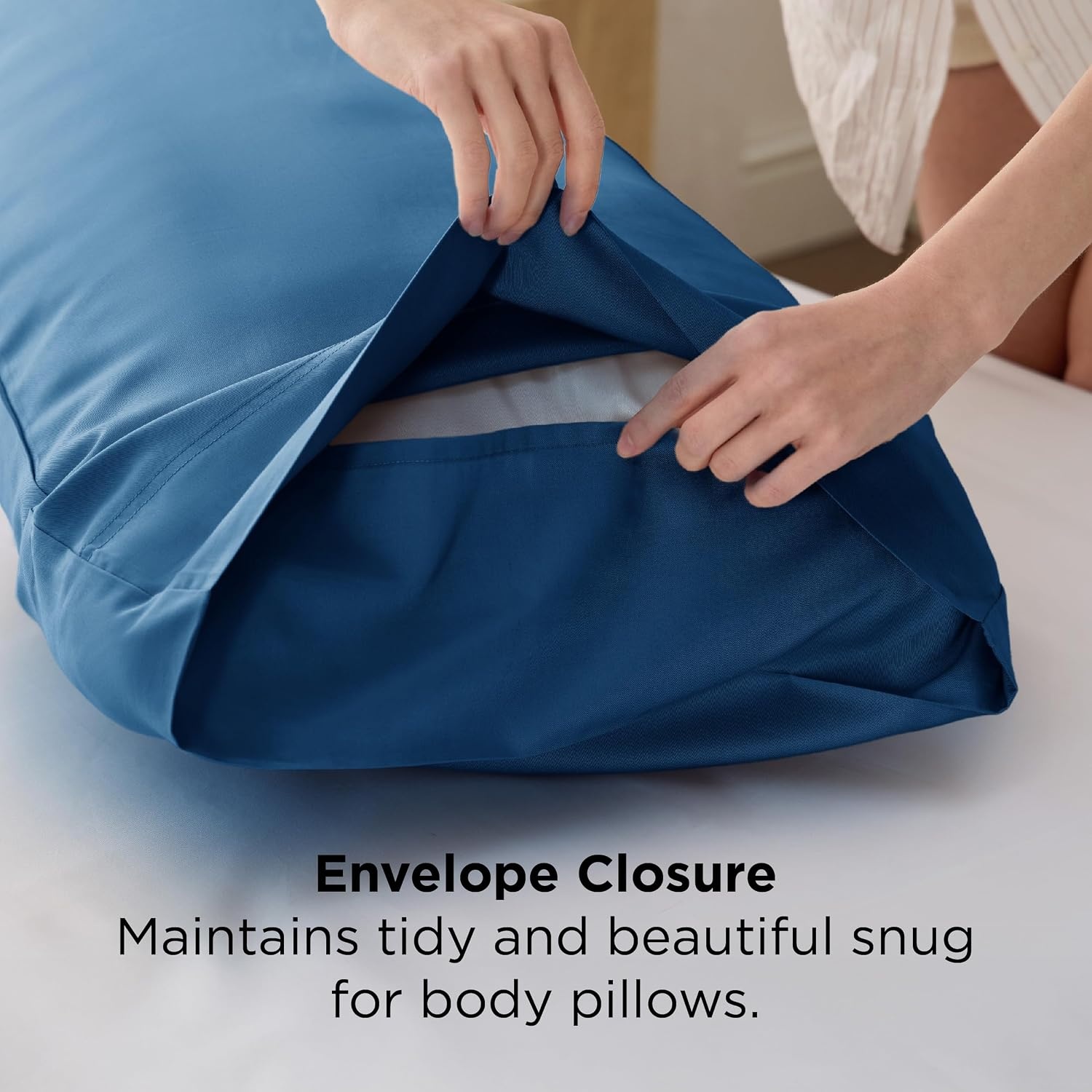 image:imageBedsure King Size Pillow Cases Set of 2 100 Rayon Derived from Bamboo Cooling Pillowcases Similar to Silk Pillow Case Covers with Envelope Closure PureWoven Bedding Dark Grey 20x36 Inches13 Teal