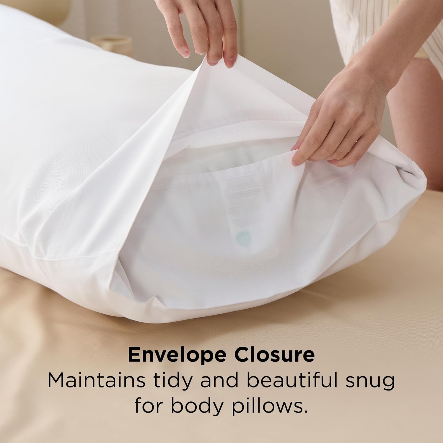 image:imageBedsure King Size Pillow Cases Set of 2 100 Rayon Derived from Bamboo Cooling Pillowcases Similar to Silk Pillow Case Covers with Envelope Closure PureWoven Bedding Dark Grey 20x36 Inches02 White