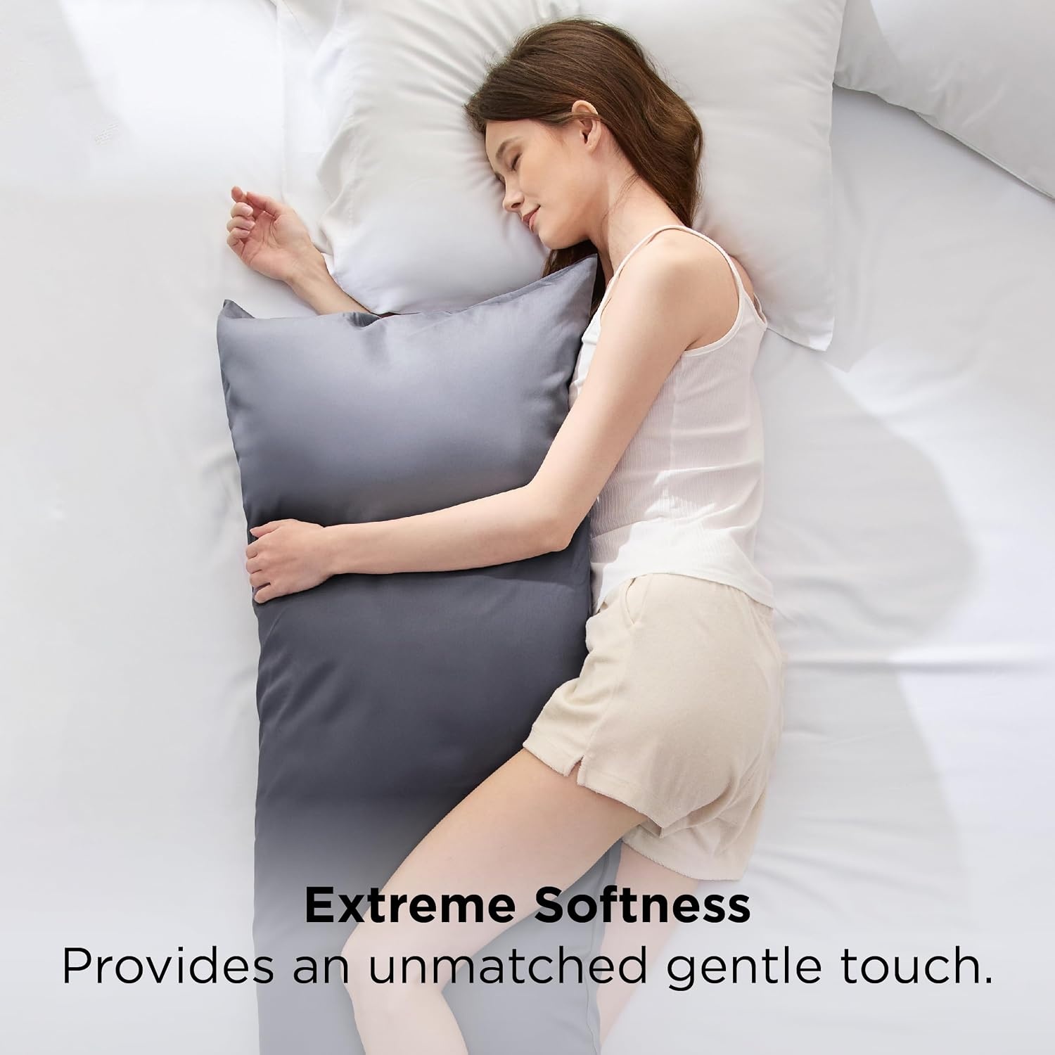 image:imageBedsure King Size Pillow Cases Set of 2 100 Rayon Derived from Bamboo Cooling Pillowcases Similar to Silk Pillow Case Covers with Envelope Closure PureWoven Bedding Dark Grey 20x36 Inches01 Dark Grey