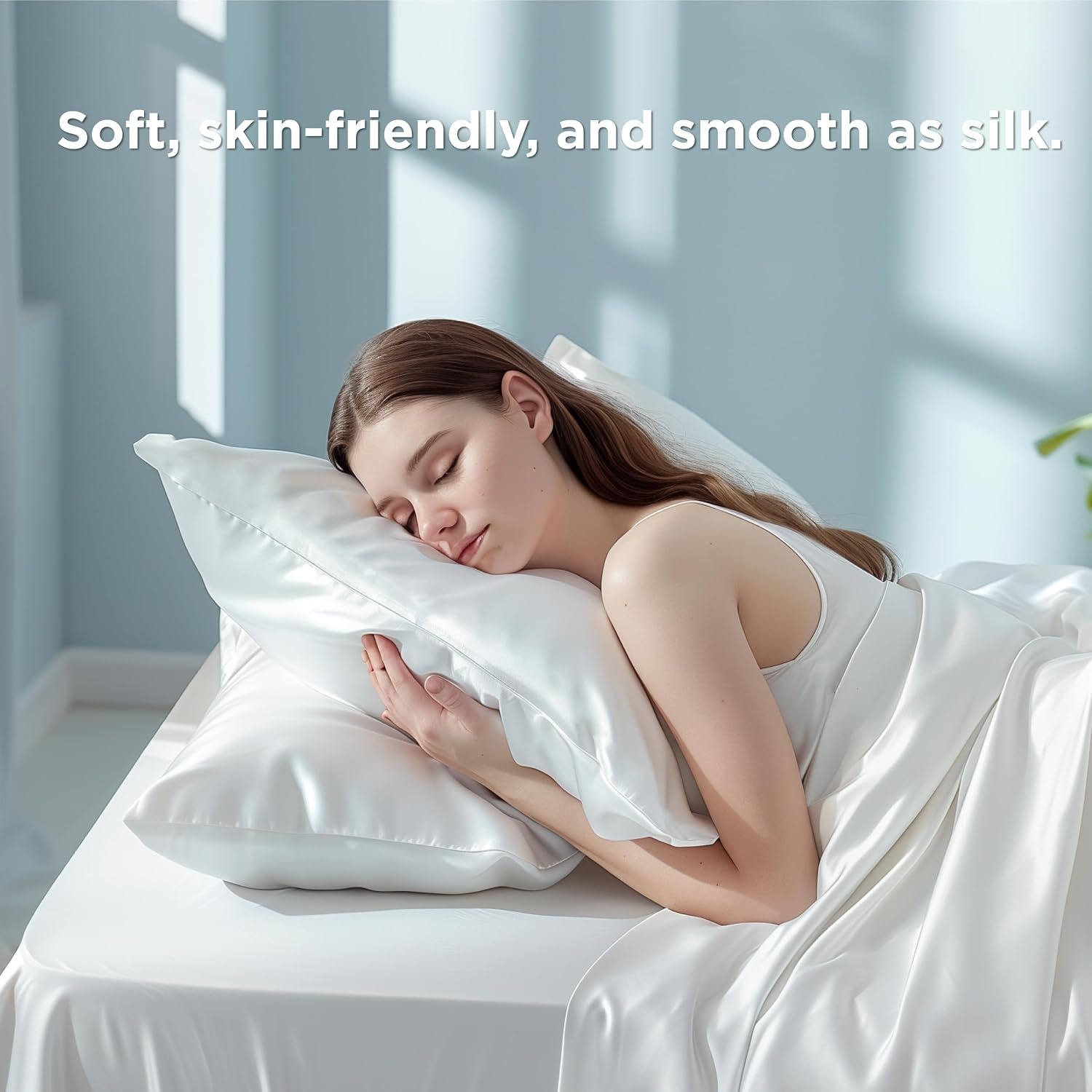image:imageBedsure King Size Pillow Cases Set of 2 100 Rayon Derived from Bamboo Cooling Pillowcases Similar to Silk Pillow Case Covers with Envelope Closure PureWoven Bedding Dark Grey 20x36 Inches02 White