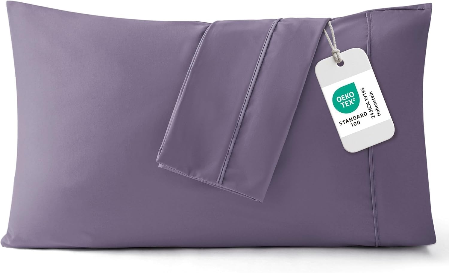 image:imageBedsure Queen Pillow Cases Set of 2 White Brushed Microfiber Pillowcase 2 Pack Super Soft Pillowcase Pillow Shams Covers with Envelope Closure for Kids Wrinkle Fade Resistant 20x30 Inches08 Grayish Purple