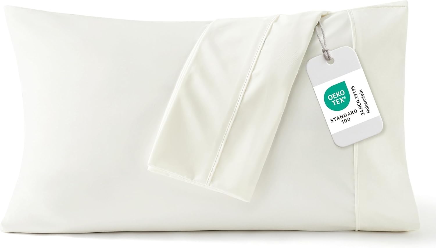 image:imageBedsure Queen Pillow Cases Set of 2 White Brushed Microfiber Pillowcase 2 Pack Super Soft Pillowcase Pillow Shams Covers with Envelope Closure for Kids Wrinkle Fade Resistant 20x30 Inches11 Ivory