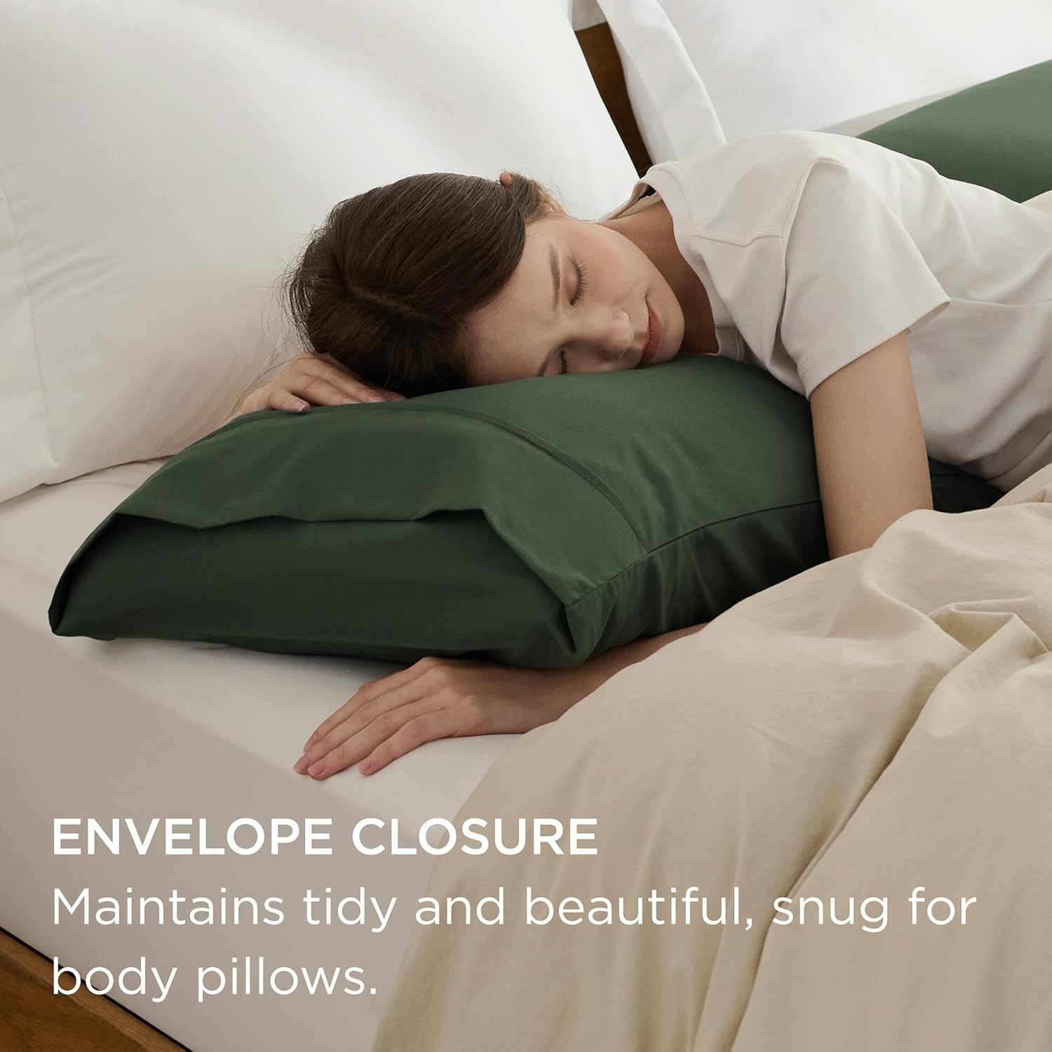 image:imageBedsure Queen Pillow Cases Set of 2 White Brushed Microfiber Pillowcase 2 Pack Super Soft Pillowcase Pillow Shams Covers with Envelope Closure for Kids Wrinkle Fade Resistant 20x30 Inches16 Olive Green
