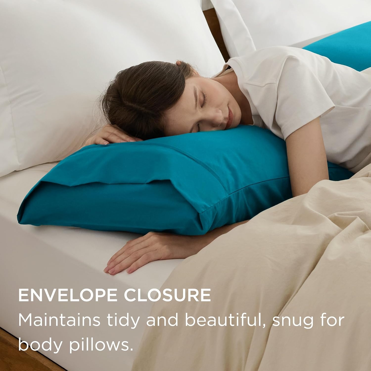 image:imageBedsure Queen Pillow Cases Set of 2 White Brushed Microfiber Pillowcase 2 Pack Super Soft Pillowcase Pillow Shams Covers with Envelope Closure for Kids Wrinkle Fade Resistant 20x30 Inches04 Teal