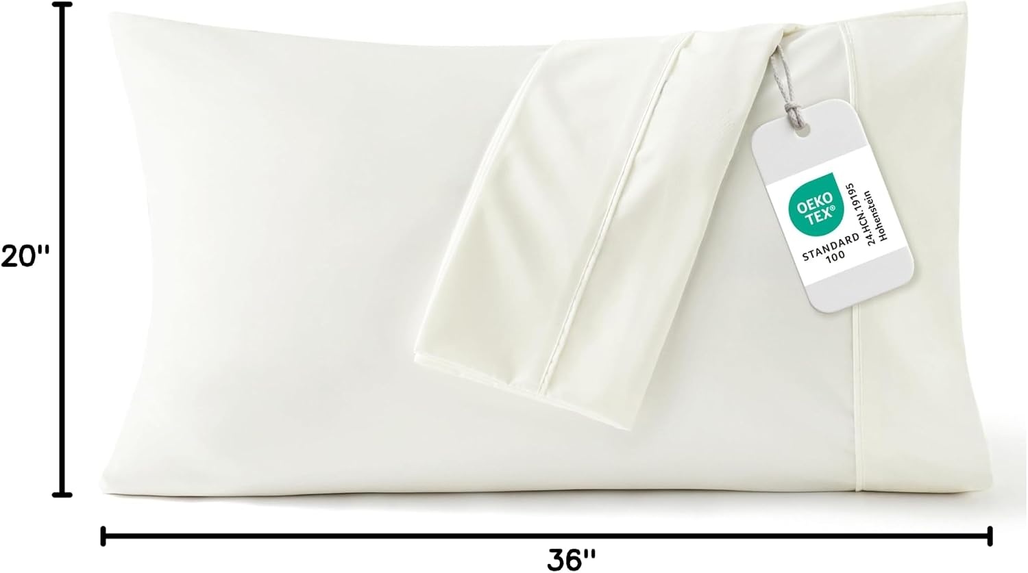 image:imageBedsure Queen Pillow Cases Set of 2 White Brushed Microfiber Pillowcase 2 Pack Super Soft Pillowcase Pillow Shams Covers with Envelope Closure for Kids Wrinkle Fade Resistant 20x30 Inches11 Ivory