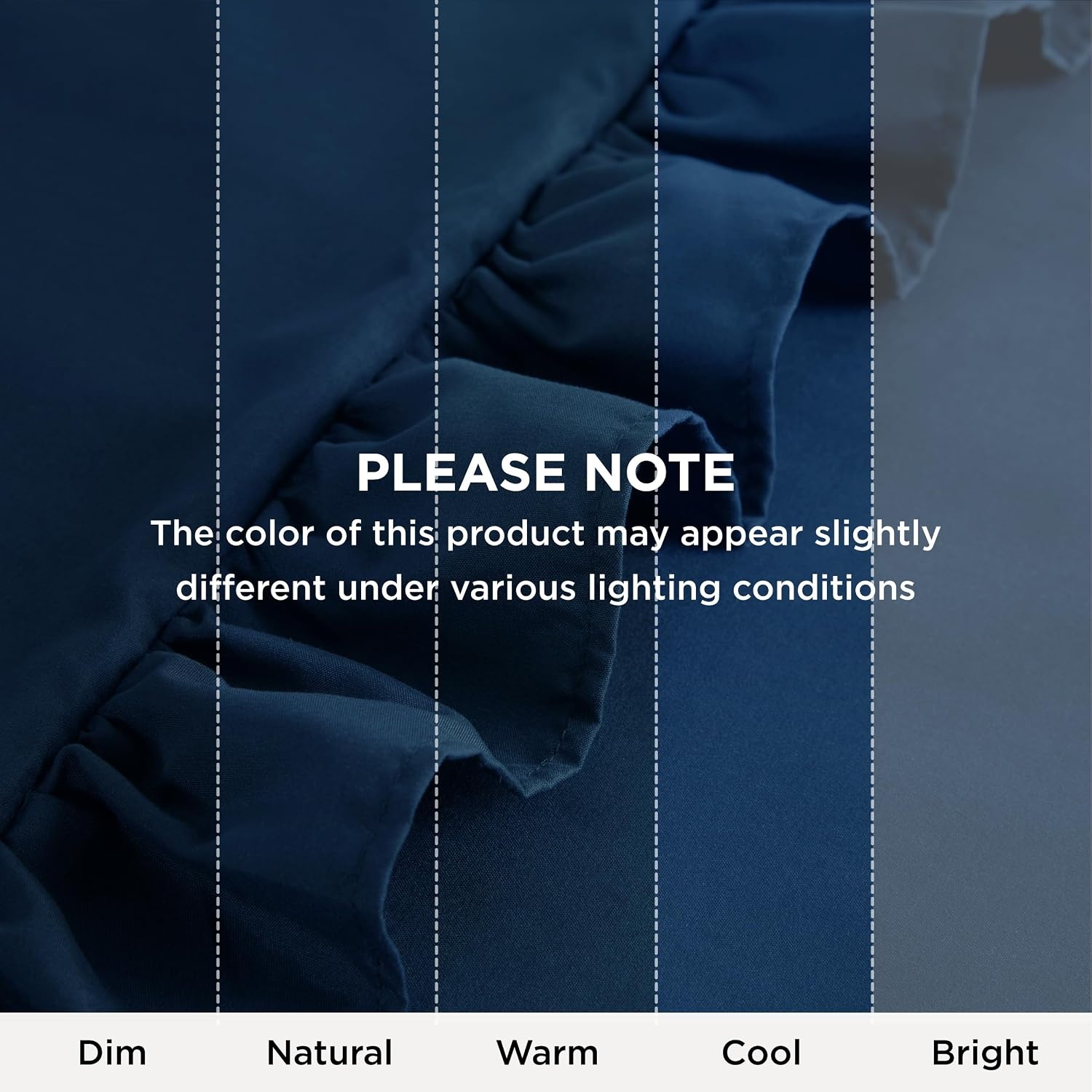 image:imageBedsure Ruffle Pillow Cases Standard Size Set of 2 Black Pillow Shams 27 French Ruffles Distressed Vintage Shams Envelope Closure Doublebrushed Microfiber 20 x 26 Wrinkle Fade Resistant06 Navy