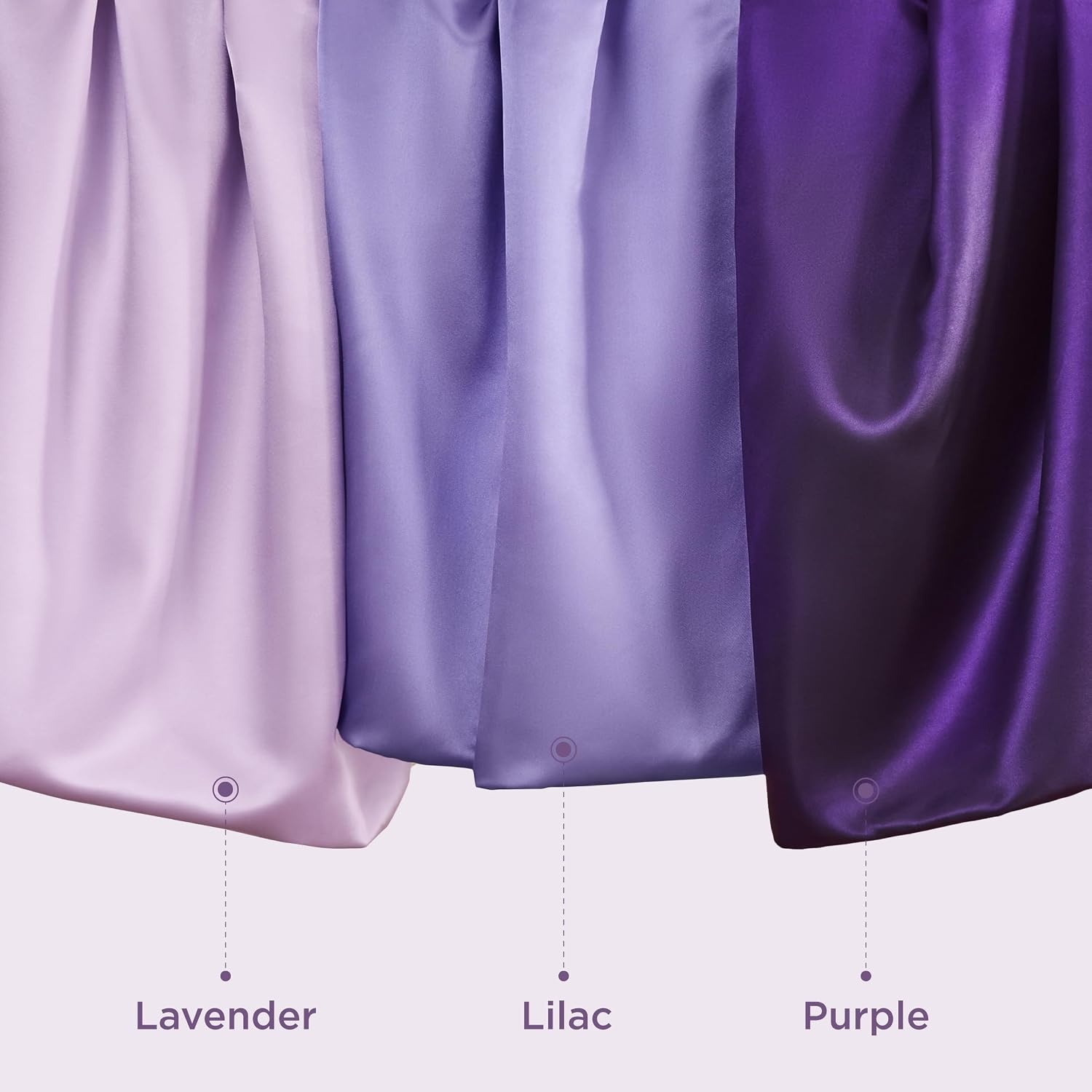 image:imageBedsure Satin Pillowcase Standard Set of 2 Silky Pillow Cases White Similar to Silk Pillow Cases Decorative Covers Room Decor Gifts for Women Men Envelope Closure For Hair Skin 20 x 2620 Lavender