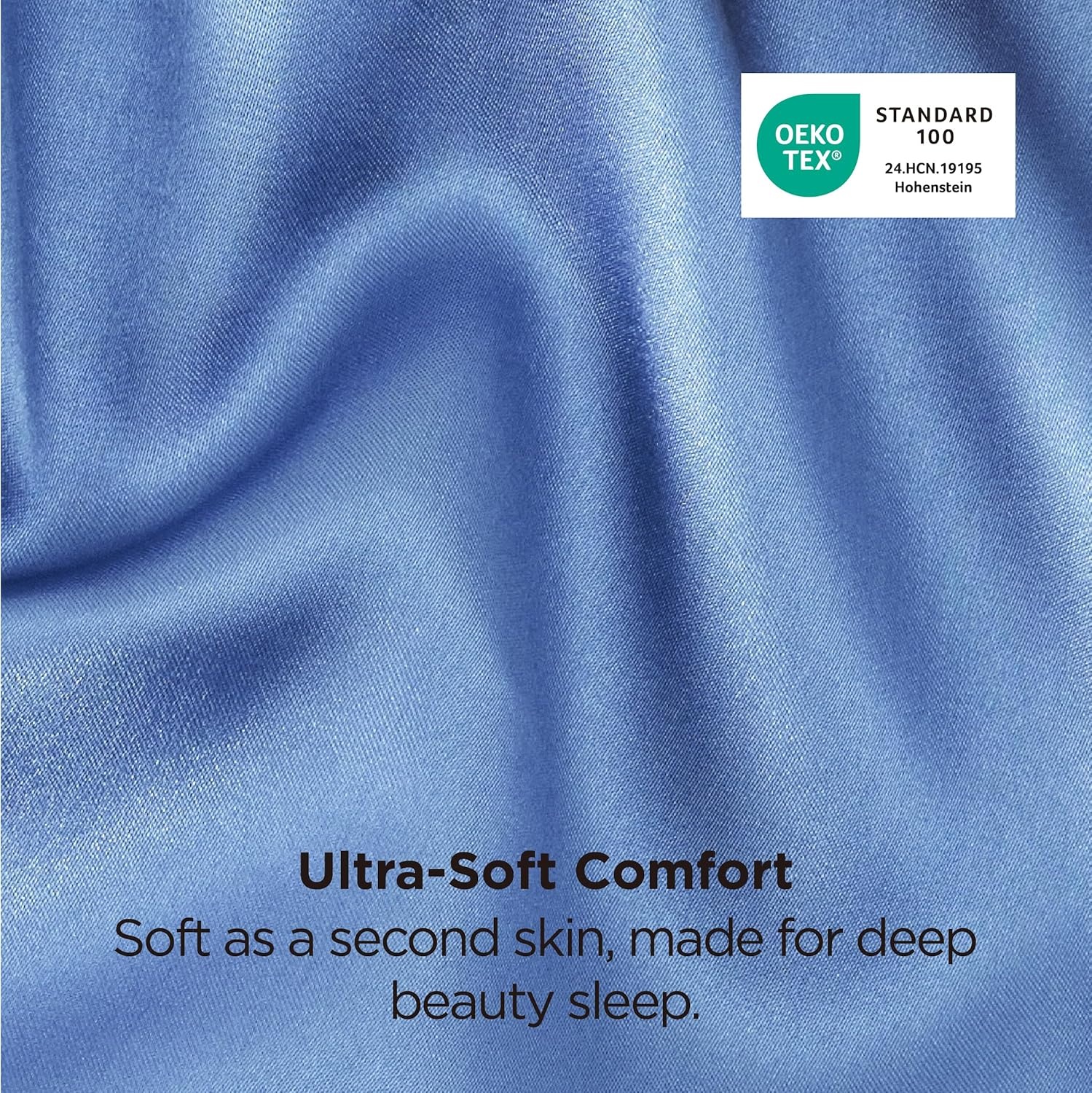 image:imageBedsure Satin Pillowcase Standard Set of 2 Silky Pillow Cases White Similar to Silk Pillow Cases Decorative Covers Room Decor Gifts for Women Men Envelope Closure For Hair Skin 20 x 2619 Sky Blue