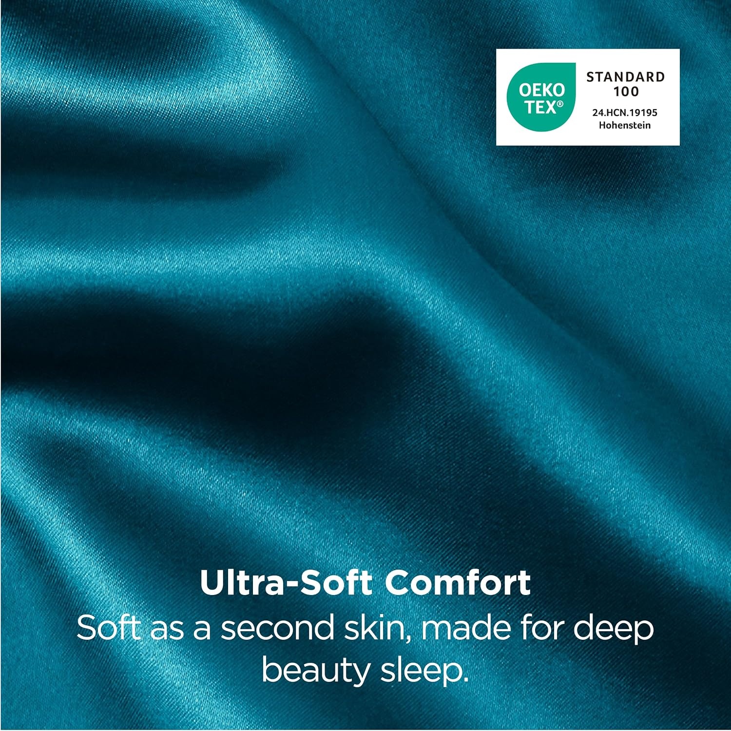 image:imageBedsure Satin Pillowcase Standard Set of 2 Silky Pillow Cases White Similar to Silk Pillow Cases Decorative Covers Room Decor Gifts for Women Men Envelope Closure For Hair Skin 20 x 2624 Teal