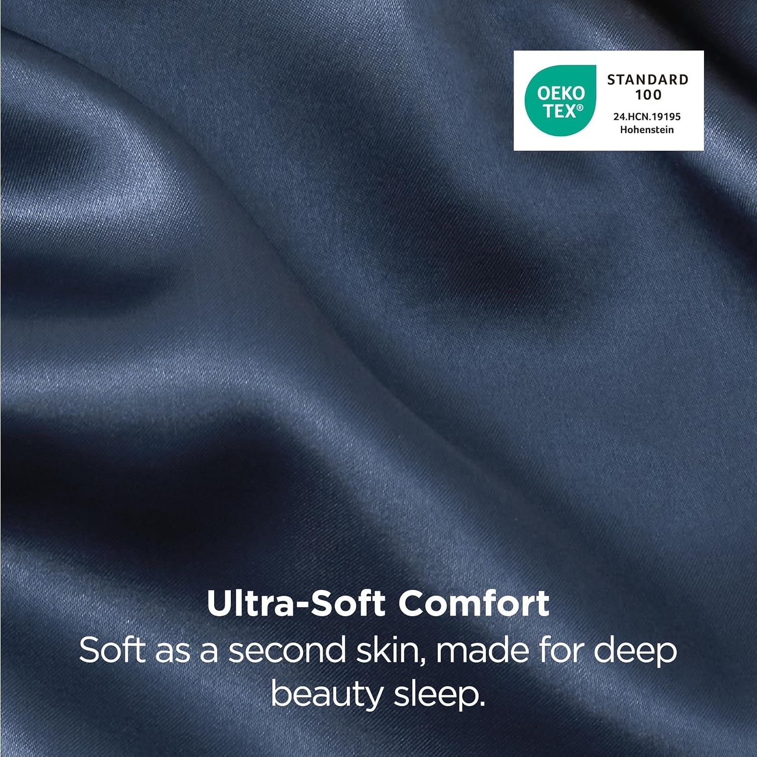 image:imageBedsure Satin Pillowcase Standard Set of 2 Silky Pillow Cases White Similar to Silk Pillow Cases Decorative Covers Room Decor Gifts for Women Men Envelope Closure For Hair Skin 20 x 2606 Blue