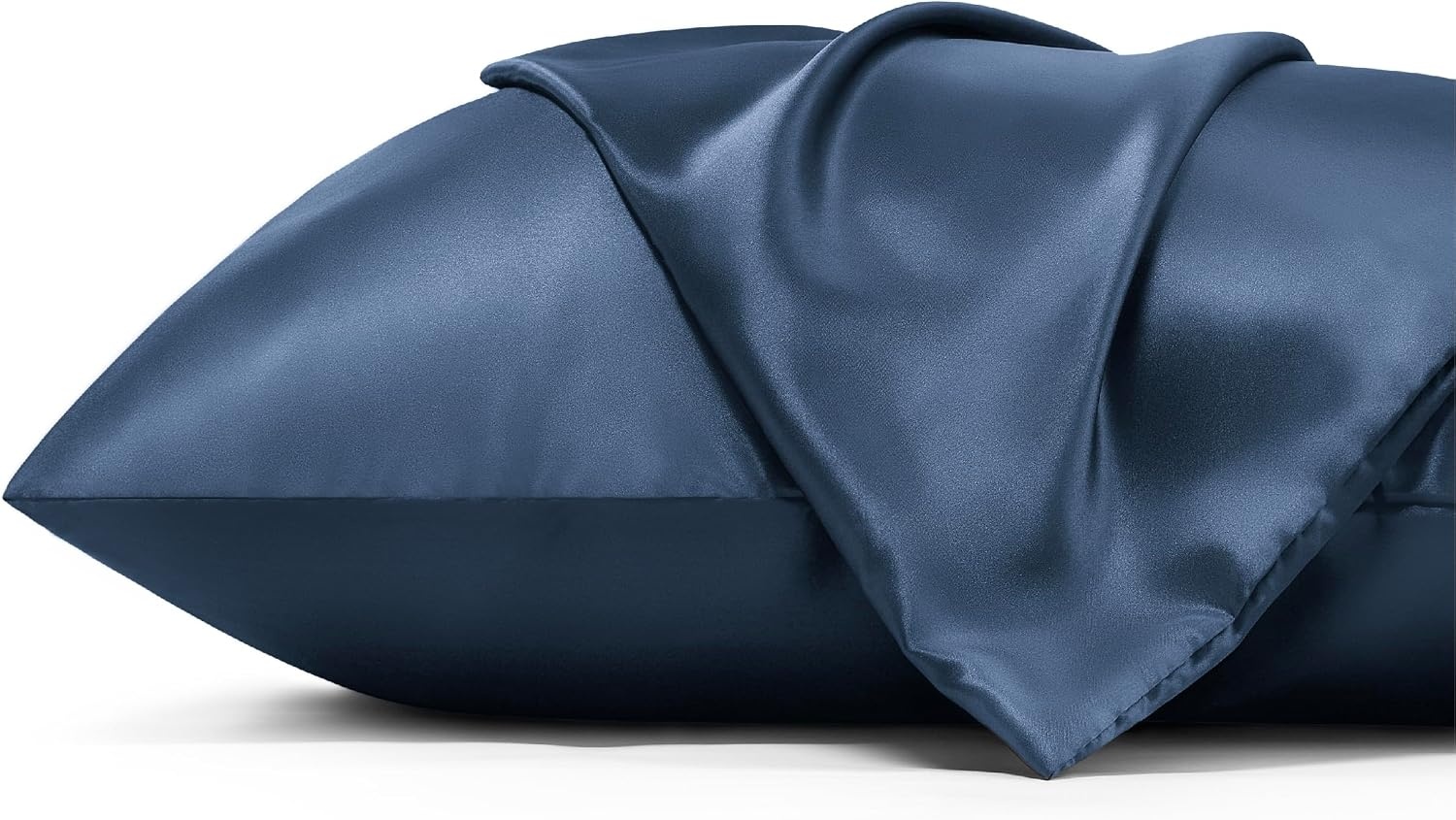 image:imageBedsure Satin Pillowcase with Zipper Similar to Silk Pillow Cases 2 Pack Satin Pillow Cases Queen Silky amp Soft Beige Pillow Covers Hair and Skin Valentines Day Gifts for Women Men 20x30 Inches09 Blue Zipper