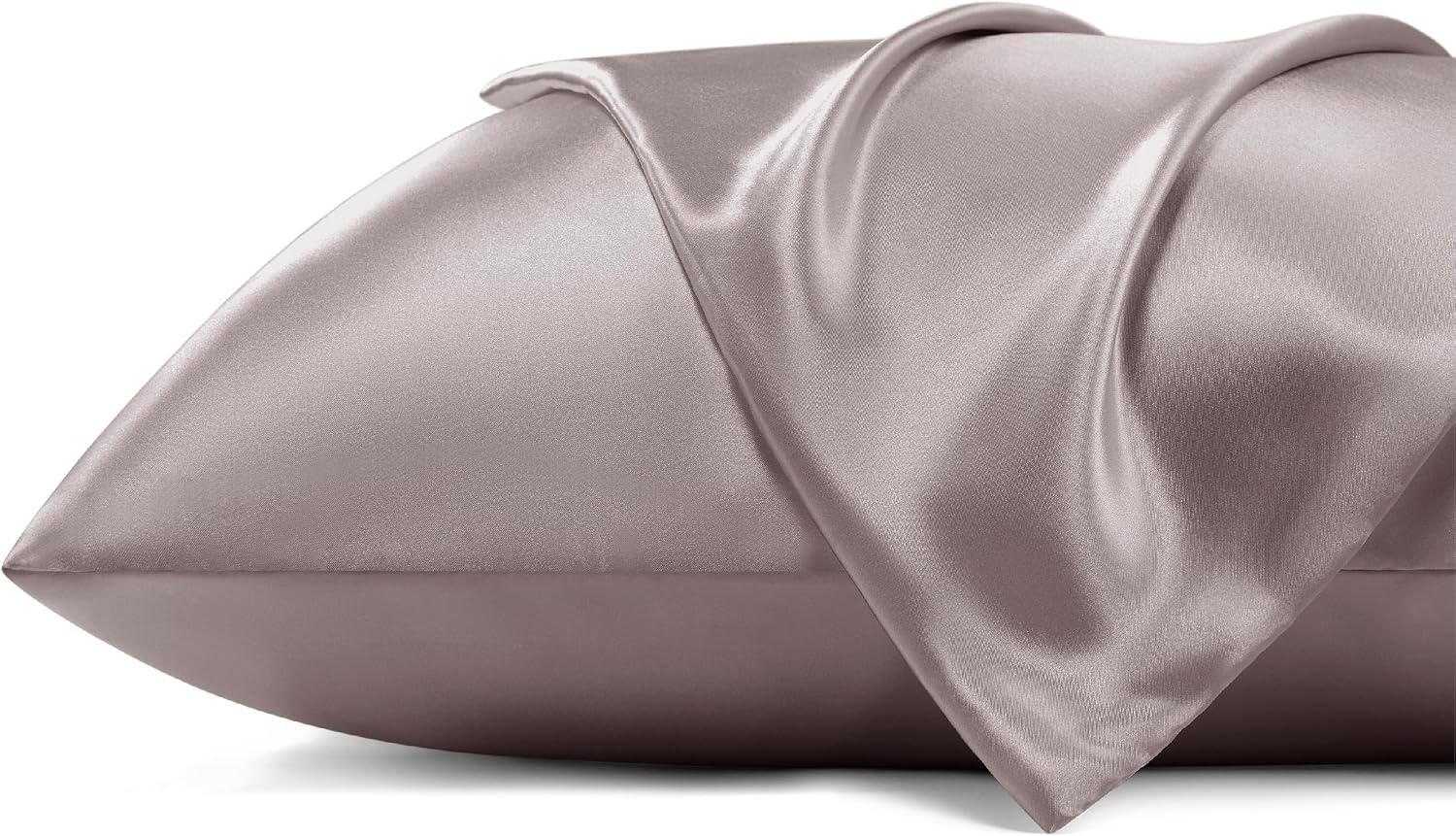 image:imageBedsure Satin Pillowcase with Zipper Similar to Silk Pillow Cases 2 Pack Satin Pillow Cases Queen Silky amp Soft Beige Pillow Covers Hair and Skin Valentines Day Gifts for Women Men 20x30 Inches10 Dusty Rose Zipper