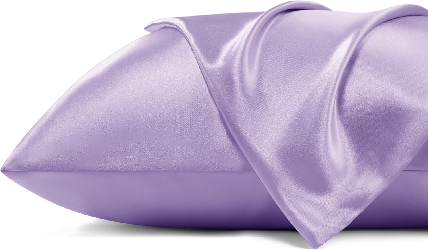 image:imageBedsure Satin Pillowcase with Zipper Similar to Silk Pillow Cases 2 Pack Satin Pillow Cases Queen Silky amp Soft Beige Pillow Covers Hair and Skin Valentines Day Gifts for Women Men 20x30 Inches14 Lavender Zipper