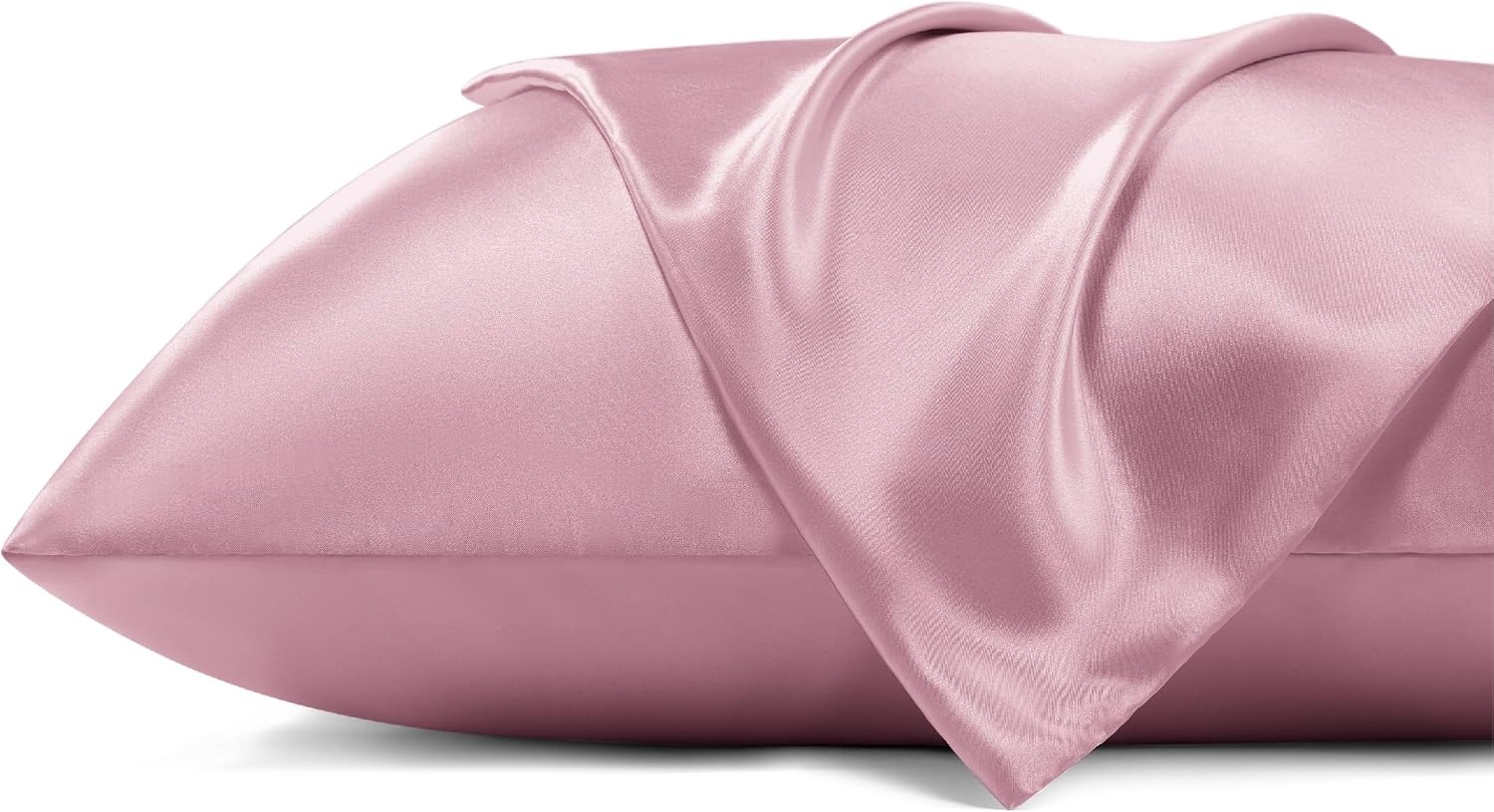 image:imageBedsure Satin Pillowcase with Zipper Similar to Silk Pillow Cases 2 Pack Satin Pillow Cases Queen Silky amp Soft Beige Pillow Covers Hair and Skin Valentines Day Gifts for Women Men 20x30 Inches15 Blush Pink Zipper