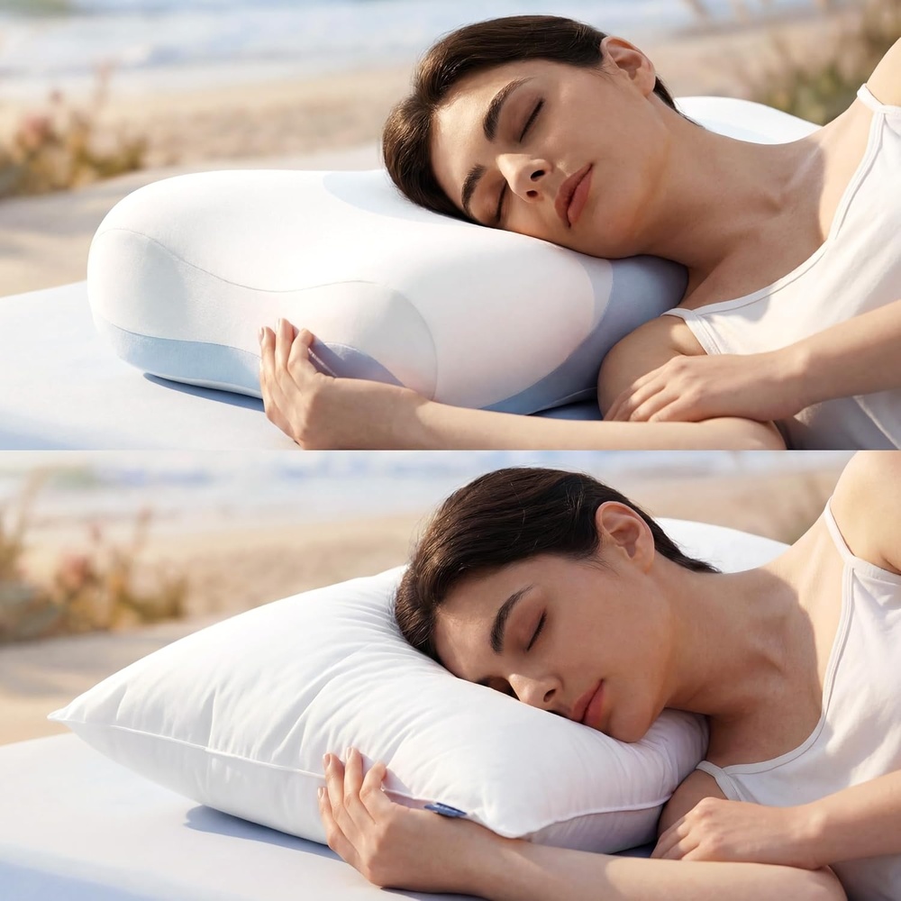 image:imageBedsure Cervical Neck Pillow Firm Ergonomic Contour Pillow for Sleeping Memory Foam Neck Support Pillow for Side amp Back Sleepers Orthopedic Design for Lasting Support amp Alignment
