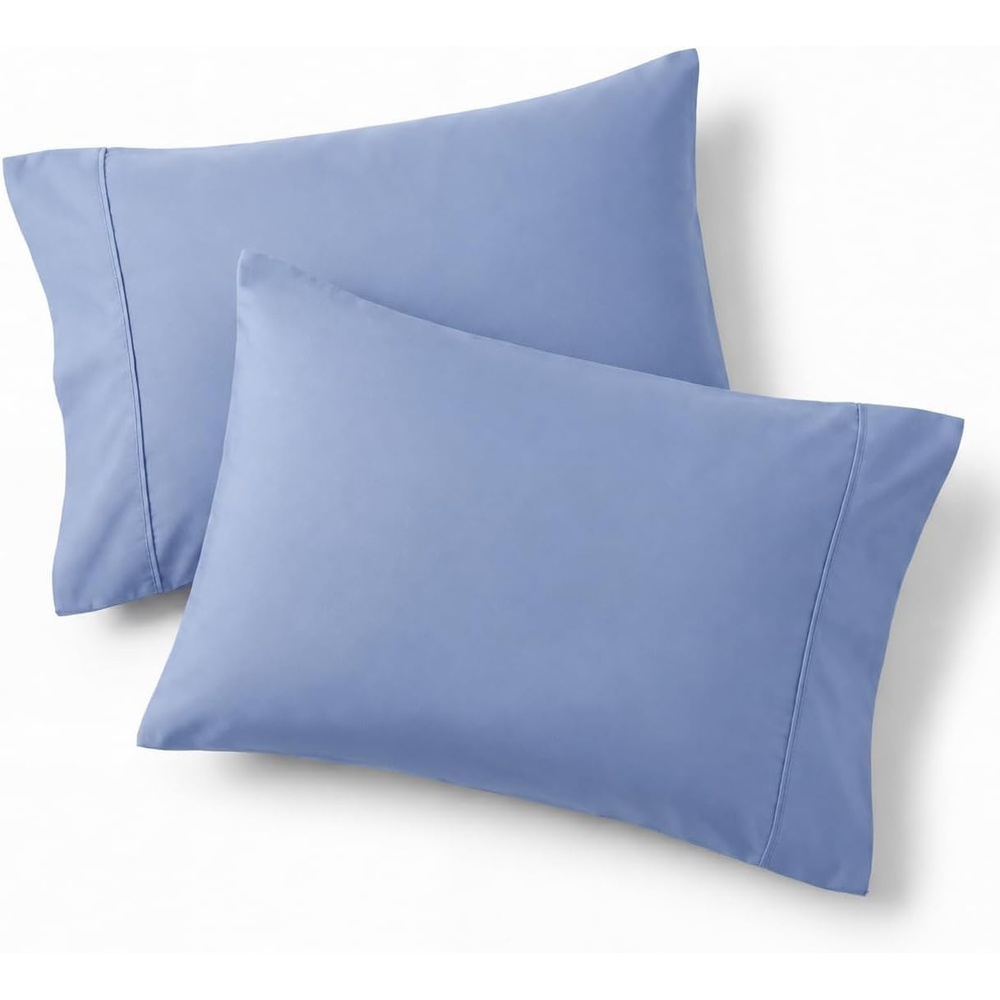 image:imageBedsure Queen Pillow Cases Set of 2 White Brushed Microfiber Pillowcase 2 Pack Super Soft Pillowcase Pillow Shams Covers with Envelope Closure for Kids Wrinkle Fade Resistant 20x30 Inches09 Slate Blue
