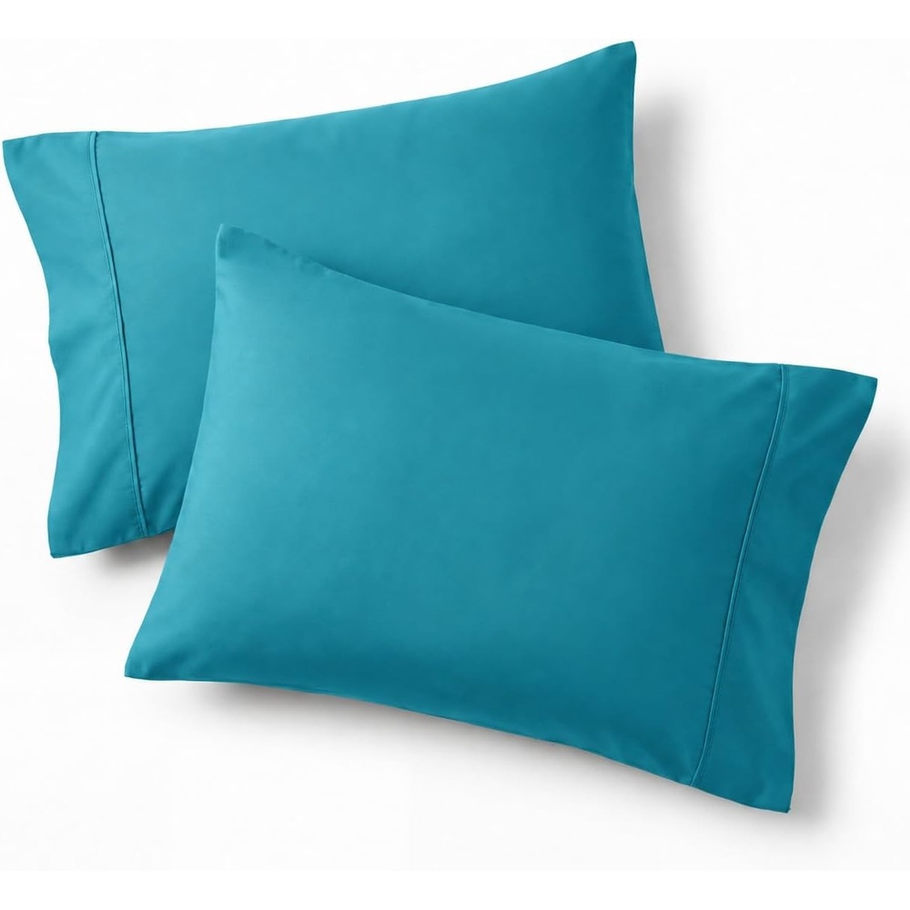 image:imageBedsure Queen Pillow Cases Set of 2 White Brushed Microfiber Pillowcase 2 Pack Super Soft Pillowcase Pillow Shams Covers with Envelope Closure for Kids Wrinkle Fade Resistant 20x30 Inches04 Teal