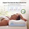 Bedsure Cervical Neck Pillow – Memory Foam Pillows for Ergonomic Orthopedic Pillow for Neck Pain Relief, Double – Sided Design Shape Gently Cradles Head & Provides for Side & Back Sleepers(Blue)