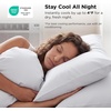 Bedsure Cooling Pillow Cases Queen Size Set of 2 for Hot Sleepers, Grey | Zippered Closure, Q-Max 0.4, 20 x 30 Inches, Reduces Hair Frizz & Skin Friction, Chill for Neck & Spine Night Sweats(03 – White)