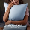 Bedsure Cooling Pillow Cases Queen Size Set of 2 for Hot Sleepers, Grey | Zippered Closure, Q-Max 0.4, 20 x 30 Inches, Reduces Hair Frizz & Skin Friction, Chill for Neck & Spine Night Sweats(02 – Blue)