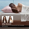 Bedsure Cooling Pillowcase for Hot Sleepers, Silk Like Pillow Case Queen Size Set of 2, Reduce Wrinkles & Frizz-Free Hair, Infused with HA & Ceramides for Skin, Hidden Zipper, Queen, White(04 – Pink)