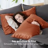 Bedsure King Size Pillow Cases Set of 2, 100% Rayon Derived from Bamboo | Cooling Pillowcases, Similar to Silk Pillow Case Covers with Envelope Closure, PureWoven Bedding, Dark Grey, 20×36 Inches(18 – Burnt Orange)