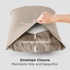 Bedsure King Size Pillow Cases Set of 2, 100% Rayon Derived from Bamboo | Cooling Pillowcases, Similar to Silk Pillow Case Covers with Envelope Closure, PureWoven Bedding, Dark Grey, 20×36 Inches(15 – Simply Taupe)