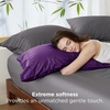 Bedsure King Size Pillow Cases Set of 2, 100% Rayon Derived from Bamboo | Cooling Pillowcases, Similar to Silk Pillow Case Covers with Envelope Closure, PureWoven Bedding, Dark Grey, 20×36 Inches(17 – Purple)