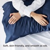 Bedsure King Size Pillow Cases Set of 2, 100% Rayon Derived from Bamboo | Cooling Pillowcases, Similar to Silk Pillow Case Covers with Envelope Closure, PureWoven Bedding, Dark Grey, 20×36 Inches(03 – Navy)