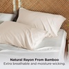 Bedsure King Size Pillow Cases Set of 2, 100% Rayon Derived from Bamboo | Cooling Pillowcases, Similar to Silk Pillow Case Covers with Envelope Closure, PureWoven Bedding, Dark Grey, 20×36 Inches(20 – Ivory)