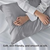 Bedsure King Size Pillow Cases Set of 2, 100% Rayon Derived from Bamboo | Cooling Pillowcases, Similar to Silk Pillow Case Covers with Envelope Closure, PureWoven Bedding, Dark Grey, 20×36 Inches(12 – Silver Grey)