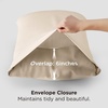Bedsure King Size Pillow Cases Set of 2, 100% Rayon Derived from Bamboo | Cooling Pillowcases, Similar to Silk Pillow Case Covers with Envelope Closure, PureWoven Bedding, Dark Grey, 20×36 Inches(06 – Beige)