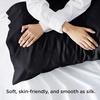 Bedsure King Size Pillow Cases Set of 2, 100% Rayon Derived from Bamboo | Cooling Pillowcases, Similar to Silk Pillow Case Covers with Envelope Closure, PureWoven Bedding, Dark Grey, 20×36 Inches(04 – Black)