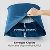 Bedsure King Size Pillow Cases Set of 2, 100% Rayon Derived from Bamboo | Cooling Pillowcases, Similar to Silk Pillow Case Covers with Envelope Closure, PureWoven Bedding, Dark Grey, 20×36 Inches(13 – Teal)