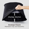 Bedsure King Size Pillow Cases Set of 2, 100% Rayon Derived from Bamboo | Cooling Pillowcases, Similar to Silk Pillow Case Covers with Envelope Closure, PureWoven Bedding, Dark Grey, 20×36 Inches(04 – Black)