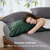 Bedsure King Size Pillow Cases Set of 2, 100% Rayon Derived from Bamboo | Cooling Pillowcases, Similar to Silk Pillow Case Covers with Envelope Closure, PureWoven Bedding, Dark Grey, 20×36 Inches(19 – Forest Green)