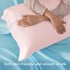 Bedsure King Size Pillow Cases Set of 2, 100% Rayon Derived from Bamboo | Cooling Pillowcases, Similar to Silk Pillow Case Covers with Envelope Closure, PureWoven Bedding, Dark Grey, 20×36 Inches(10 – Pink)