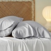 Bedsure King Size Pillow Cases Set of 2, 100% Rayon Derived from Bamboo | Cooling Pillowcases, Similar to Silk Pillow Case Covers with Envelope Closure, PureWoven Bedding, Dark Grey, 20×36 Inches(21- Light Grey)