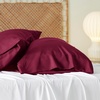 Bedsure King Size Pillow Cases Set of 2, 100% Rayon Derived from Bamboo | Cooling Pillowcases, Similar to Silk Pillow Case Covers with Envelope Closure, PureWoven Bedding, Dark Grey, 20×36 Inches(22-burgundy)
