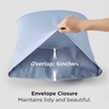 Bedsure King Size Pillow Cases Set of 2, 100% Rayon Derived from Bamboo | Cooling Pillowcases, Similar to Silk Pillow Case Covers with Envelope Closure, PureWoven Bedding, Dark Grey, 20×36 Inches(09 – Light Blue)
