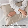 Bedsure King Size Pillow Cases Set of 2, 100% Rayon Derived from Bamboo | Cooling Pillowcases, Similar to Silk Pillow Case Covers with Envelope Closure, PureWoven Bedding, Dark Grey, 20×36 Inches(15 – Simply Taupe)