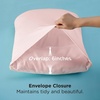 Bedsure King Size Pillow Cases Set of 2, 100% Rayon Derived from Bamboo | Cooling Pillowcases, Similar to Silk Pillow Case Covers with Envelope Closure, PureWoven Bedding, Dark Grey, 20×36 Inches(10 – Pink)
