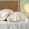 Bedsure King Size Pillow Cases Set of 2, 100% Rayon Derived from Bamboo | Cooling Pillowcases, Similar to Silk Pillow Case Covers with Envelope Closure, PureWoven Bedding, Dark Grey, 20×36 Inches(20 – Ivory)