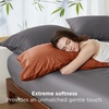 Bedsure King Size Pillow Cases Set of 2, 100% Rayon Derived from Bamboo | Cooling Pillowcases, Similar to Silk Pillow Case Covers with Envelope Closure, PureWoven Bedding, Dark Grey, 20×36 Inches(18 – Burnt Orange)