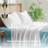 Bedsure King Size Pillow Cases Set of 2, 100% Rayon Derived from Bamboo | Cooling Pillowcases, Similar to Silk Pillow Case Covers with Envelope Closure, PureWoven Bedding, Dark Grey, 20×36 Inches(02 – White)