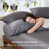 Bedsure King Size Pillow Cases Set of 2, 100% Rayon Derived from Bamboo | Cooling Pillowcases, Similar to Silk Pillow Case Covers with Envelope Closure, PureWoven Bedding, Dark Grey, 20×36 Inches(01 – Dark Grey)