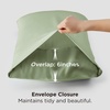 Bedsure King Size Pillow Cases Set of 2, 100% Rayon Derived from Bamboo | Cooling Pillowcases, Similar to Silk Pillow Case Covers with Envelope Closure, PureWoven Bedding, Dark Grey, 20×36 Inches(08 – Sage Green)