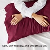 Bedsure King Size Pillow Cases Set of 2, 100% Rayon Derived from Bamboo | Cooling Pillowcases, Similar to Silk Pillow Case Covers with Envelope Closure, PureWoven Bedding, Dark Grey, 20×36 Inches(22-burgundy)