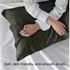 Bedsure King Size Pillow Cases Set of 2, 100% Rayon Derived from Bamboo | Cooling Pillowcases, Similar to Silk Pillow Case Covers with Envelope Closure, PureWoven Bedding, Dark Grey, 20×36 Inches(14 – Olive Green)