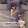 Bedsure Queen Pillow Cases Set of 2 – White Brushed Microfiber Pillowcase 2 Pack, Super Soft Pillowcase, Pillow Shams Covers with Envelope Closure for Kids, Wrinkle, Fade Resistant, 20×30 Inches(08 – Grayish Purple)